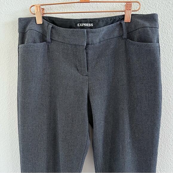 Express Columnist Career Professional work Pants Light Textured Dot Print 6R - Picture 2 of 7